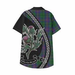 ScotsTee Shop Carmichael Family Crest Tartan Kid Hawaiian Shirt Alba Thistle Inspired