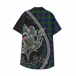 ScotsTee Shop Campbell Family Crest Tartan Kid Hawaiian Shirt Alba Thistle Inspired