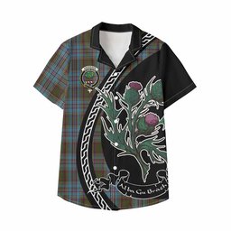 ScotsTee Shop Anderson Family Crest Tartan Kid Hawaiian Shirt Alba Thistle Inspired