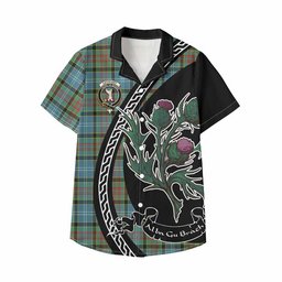 ScotsTee Shop Cathcart Family Crest Tartan Kid Hawaiian Shirt Alba Thistle Inspired