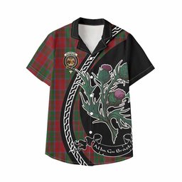 ScotsTee Shop Drummond Family Crest Tartan Kid Hawaiian Shirt Alba Thistle Inspired