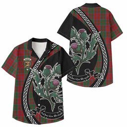 ScotsTee Shop Drummond Family Crest Tartan Kid Hawaiian Shirt Alba Thistle Inspired