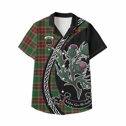ScotsTee Shop Baxter Family Crest Tartan Kid Hawaiian Shirt Alba Thistle Inspired