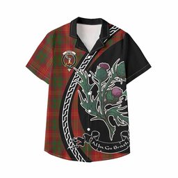 ScotsTee Shop Burns Family Crest Tartan Kid Hawaiian Shirt Alba Thistle Inspired
