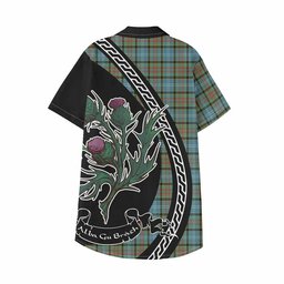 ScotsTee Shop Brisbane Family Crest Tartan Kid Hawaiian Shirt Alba Thistle Inspired