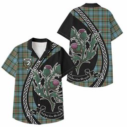 ScotsTee Shop Brisbane Family Crest Tartan Kid Hawaiian Shirt Alba Thistle Inspired