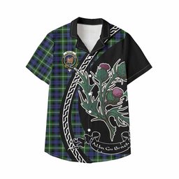 ScotsTee Shop Baillie (Bailey) Family Crest Tartan Kid Hawaiian Shirt Alba Thistle Inspired