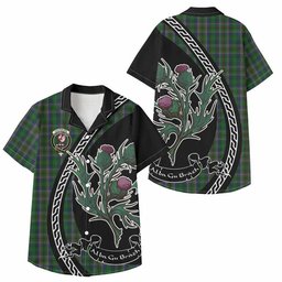 ScotsTee Shop Cockburn Family Crest Tartan Kid Hawaiian Shirt Alba Thistle Inspired