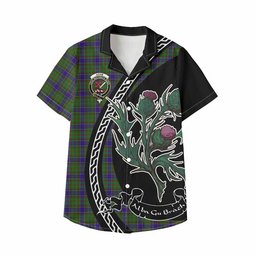 ScotsTee Shop Adam Family Crest Tartan Kid Hawaiian Shirt Alba Thistle Inspired