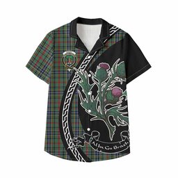 ScotsTee Shop Bisset Family Crest Tartan Kid Hawaiian Shirt Alba Thistle Inspired
