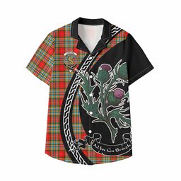 ScotsTee Shop Chattan Family Crest Tartan Kid Hawaiian Shirt Alba Thistle Inspired