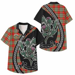 ScotsTee Shop Chattan Family Crest Tartan Kid Hawaiian Shirt Alba Thistle Inspired