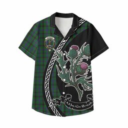 ScotsTee Shop Davidson Family Crest Tartan Kid Hawaiian Shirt Alba Thistle Inspired
