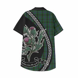 ScotsTee Shop Davidson Family Crest Tartan Kid Hawaiian Shirt Alba Thistle Inspired