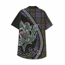 ScotsTee Shop Bowie Family Crest Tartan Kid Hawaiian Shirt Alba Thistle Inspired