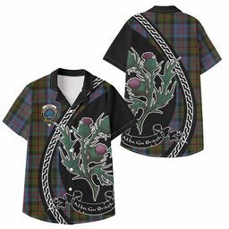 ScotsTee Shop Bowie Family Crest Tartan Kid Hawaiian Shirt Alba Thistle Inspired