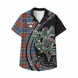 ScotsTee Shop Bethune Family Crest Tartan Kid Hawaiian Shirt Alba Thistle Inspired
