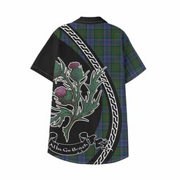 ScotsTee Shop Colquhoun Family Crest Tartan Kid Hawaiian Shirt Alba Thistle Inspired