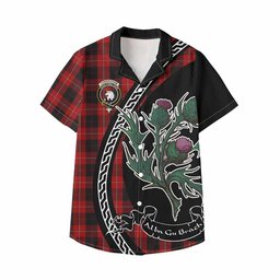 ScotsTee Shop Cunningham Family Crest Tartan Kid Hawaiian Shirt Alba Thistle Inspired