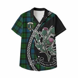 ScotsTee Shop MacKay (McKay) Family Crest Tartan Kid Hawaiian Shirt Alba Thistle Inspired