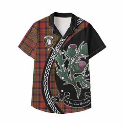 ScotsTee Shop Hepburn Family Crest Tartan Kid Hawaiian Shirt Alba Thistle Inspired