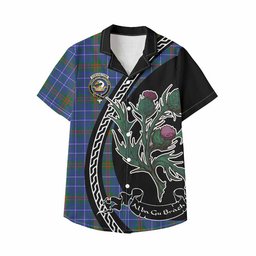 ScotsTee Shop Edmonstone Family Crest Tartan Kid Hawaiian Shirt Alba Thistle Inspired