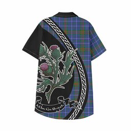 ScotsTee Shop Edmonstone Family Crest Tartan Kid Hawaiian Shirt Alba Thistle Inspired