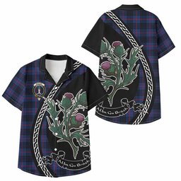 ScotsTee Shop Morgan Family Crest Tartan Kid Hawaiian Shirt Alba Thistle Inspired