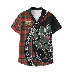 ScotsTee Shop Lyle Family Crest Tartan Kid Hawaiian Shirt Alba Thistle Inspired