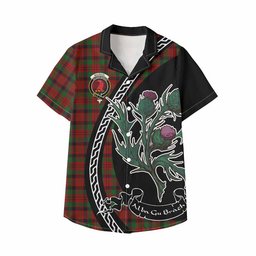 ScotsTee Shop MacNicol (McNicol) Family Crest Tartan Kid Hawaiian Shirt Alba Thistle Inspired