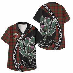 ScotsTee Shop MacNicol (McNicol) Family Crest Tartan Kid Hawaiian Shirt Alba Thistle Inspired