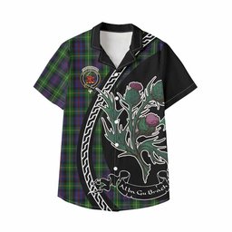 ScotsTee Shop Farquharson Family Crest Tartan Kid Hawaiian Shirt Alba Thistle Inspired