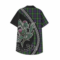 ScotsTee Shop Farquharson Family Crest Tartan Kid Hawaiian Shirt Alba Thistle Inspired
