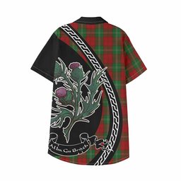 ScotsTee Shop Lennox Family Crest Tartan Kid Hawaiian Shirt Alba Thistle Inspired