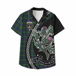 ScotsTee Shop Gordon Family Crest Tartan Kid Hawaiian Shirt Alba Thistle Inspired