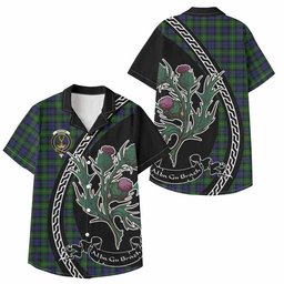 ScotsTee Shop Gordon Family Crest Tartan Kid Hawaiian Shirt Alba Thistle Inspired
