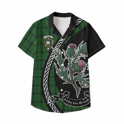 ScotsTee Shop Kincaid Family Crest Tartan Kid Hawaiian Shirt Alba Thistle Inspired