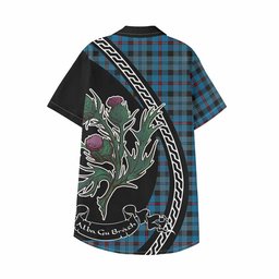 ScotsTee Shop MacCorquodale (McCorquodale) Family Crest Tartan Kid Hawaiian Shirt Alba Thistle Inspired