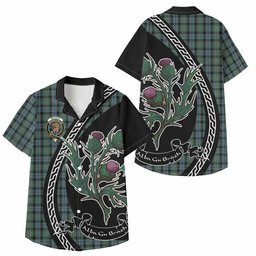 ScotsTee Shop Melville Family Crest Tartan Kid Hawaiian Shirt Alba Thistle Inspired