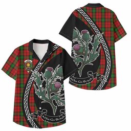 ScotsTee Shop Kerr Family Crest Tartan Kid Hawaiian Shirt Alba Thistle Inspired