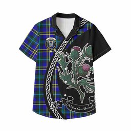 ScotsTee Shop Hope Family Crest Tartan Kid Hawaiian Shirt Alba Thistle Inspired