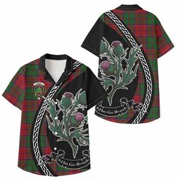 ScotsTee Shop Grant Family Crest Tartan Kid Hawaiian Shirt Alba Thistle Inspired