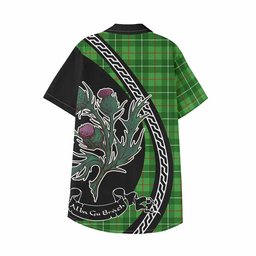 ScotsTee Shop Galloway Family Crest Tartan Kid Hawaiian Shirt Alba Thistle Inspired