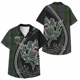 ScotsTee Shop MacInnes (McInnes) Family Crest Tartan Kid Hawaiian Shirt Alba Thistle Inspired