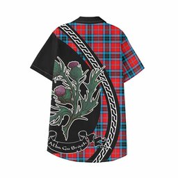 ScotsTee Shop MacTavish (McTavish) Family Crest Tartan Kid Hawaiian Shirt Alba Thistle Inspired