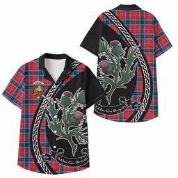 ScotsTee Shop MacTavish (McTavish) Family Crest Tartan Kid Hawaiian Shirt Alba Thistle Inspired