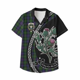ScotsTee Shop Murray Family Crest Tartan Kid Hawaiian Shirt Alba Thistle Inspired