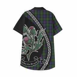 ScotsTee Shop Murray Family Crest Tartan Kid Hawaiian Shirt Alba Thistle Inspired