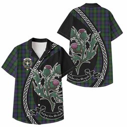 ScotsTee Shop Murray Family Crest Tartan Kid Hawaiian Shirt Alba Thistle Inspired