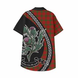 ScotsTee Shop MacDonald (McDonald) of Sleat Family Crest Tartan Kid Hawaiian Shirt Alba Thistle Inspired